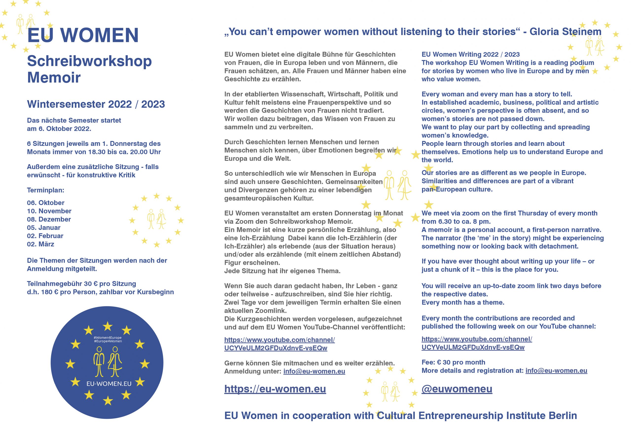05102022_EU Women Schreibworkshop_Oktober 2022